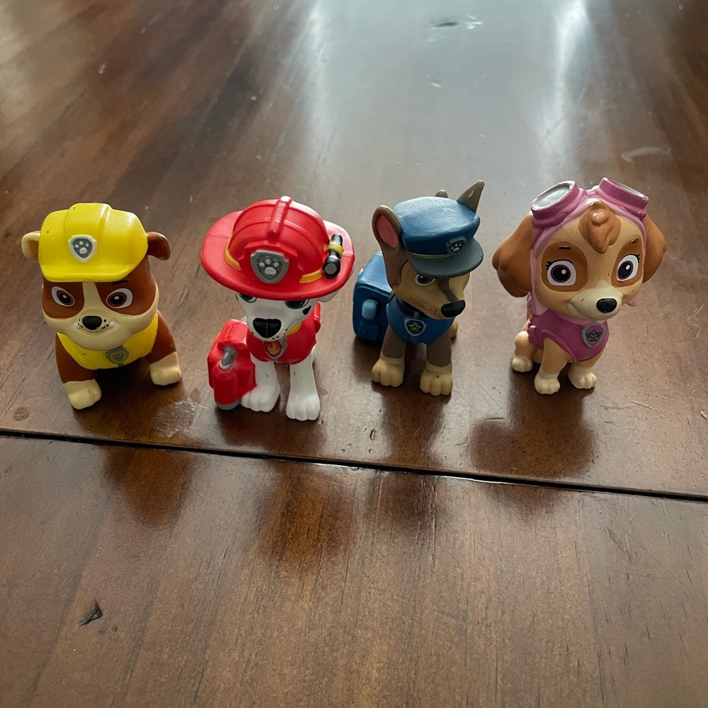 Paw Patrol Tonies Character Figure Set - Rubble, Marshall, Chase & Skye